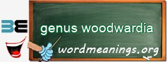 WordMeaning blackboard for genus woodwardia